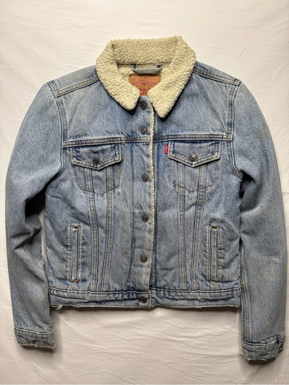 Levi's Sherpa-Lined Light Blue Denim Jacket